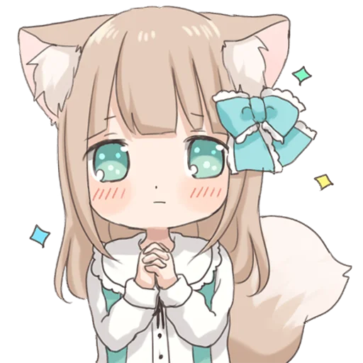 Wolf Ear Girl Stickers Telegram Sticker #20 - Wolf Ear Girl Stickers #20