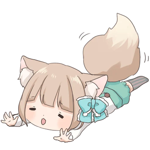 Wolf Ear Girl Stickers Telegram Sticker #21 - Wolf Ear Girl Stickers #21