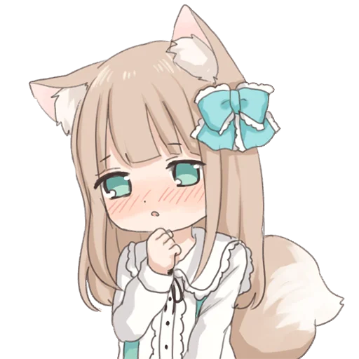 Wolf Ear Girl Stickers Telegram Sticker #22 - Wolf Ear Girl Stickers #22