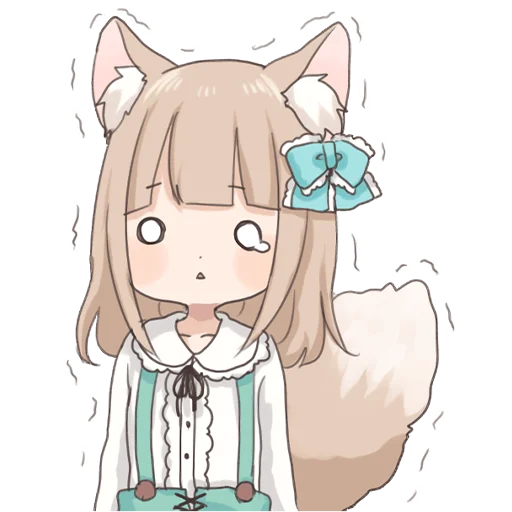Wolf Ear Girl Stickers Telegram Sticker #24 - Wolf Ear Girl Stickers #24