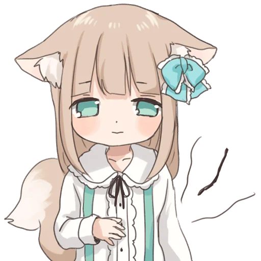 Wolf Ear Girl Stickers Telegram Sticker #25 - Wolf Ear Girl Stickers #25