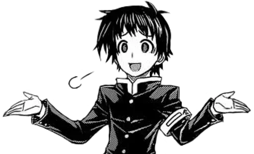 Anime Shrug And Confusion Reactions Telegram Sticker #9 - Anime Shrug And Confusion Reactions #9