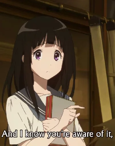 Hyouka Classic Literature Club Telegram Sticker #24 - Hyouka Classic Literature Club #24
