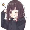 Kurumi Chan20 Emoji Telegram Sticker #21 - Kurumi Chan20 Emoji #21