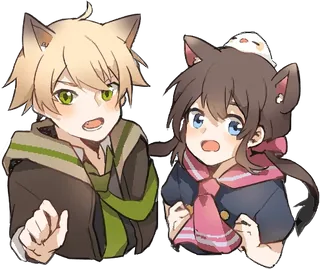Cat-Eared Siblings
