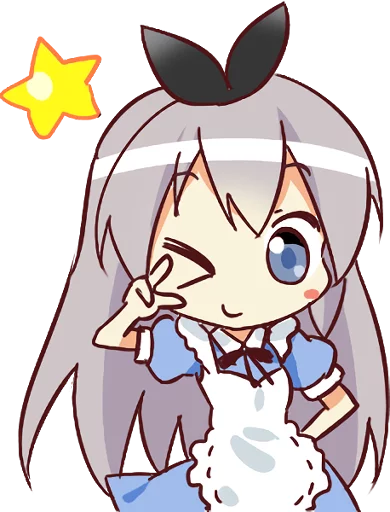 Cute Girl Alice Telegram Sticker #18 - Cute Girl Alice #18