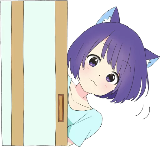 Catgirl Sticker Eng Dark Telegram Sticker #5 - Catgirl Sticker Eng Dark #5