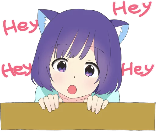 Catgirl Sticker Eng Dark Telegram Sticker #6 - Catgirl Sticker Eng Dark #6