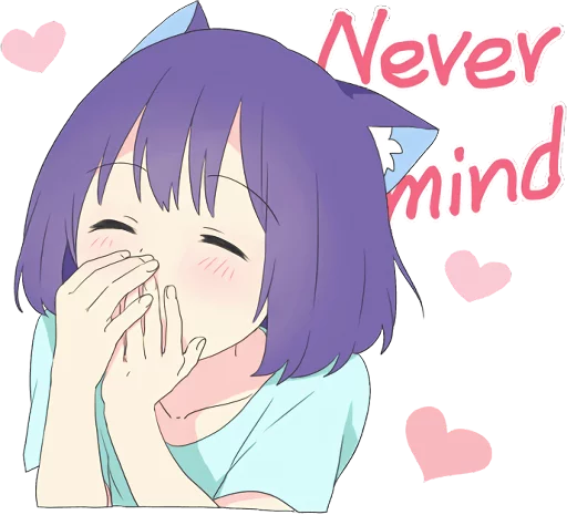 Catgirl Sticker Eng Dark Telegram Sticker #8 - Catgirl Sticker Eng Dark #8