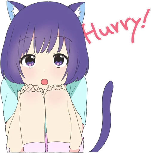 Catgirl Sticker Eng Dark Telegram Sticker #14 - Catgirl Sticker Eng Dark #14