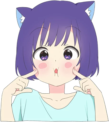 Catgirl Sticker Eng Dark Telegram Sticker #18 - Catgirl Sticker Eng Dark #18