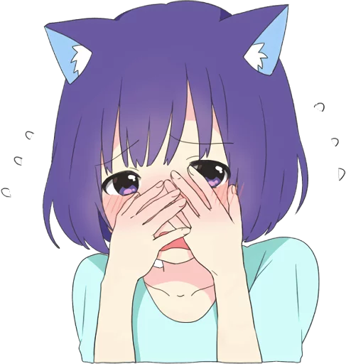 Catgirl Sticker Eng Dark Telegram Sticker #20 - Catgirl Sticker Eng Dark #20