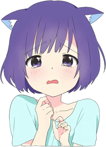 Catgirl Sticker Eng Dark Telegram Sticker #22 - Catgirl Sticker Eng Dark #22
