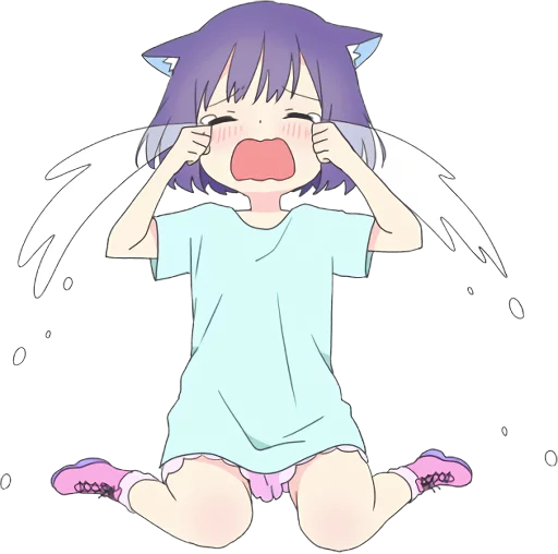 Catgirl Sticker Eng Dark Telegram Sticker #24 - Catgirl Sticker Eng Dark #24