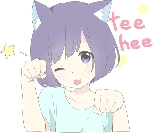 Catgirl Sticker Eng Telegram Sticker #4 - Catgirl Sticker Eng #4