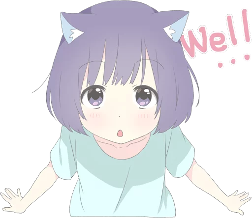 Catgirl Sticker Eng Telegram Sticker #7 - Catgirl Sticker Eng #7