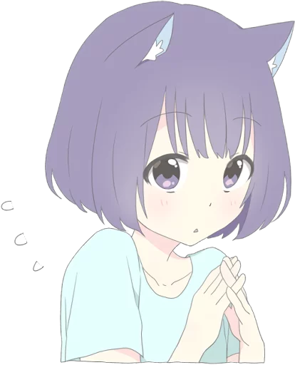 Catgirl Sticker Eng Telegram Sticker #9 - Catgirl Sticker Eng #9