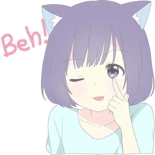 Catgirl Sticker Eng Telegram Sticker #10 - Catgirl Sticker Eng #10