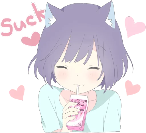 Catgirl Sticker Eng Telegram Sticker #12 - Catgirl Sticker Eng #12
