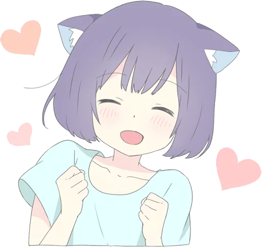 Catgirl Sticker Eng Telegram Sticker #17 - Catgirl Sticker Eng #17