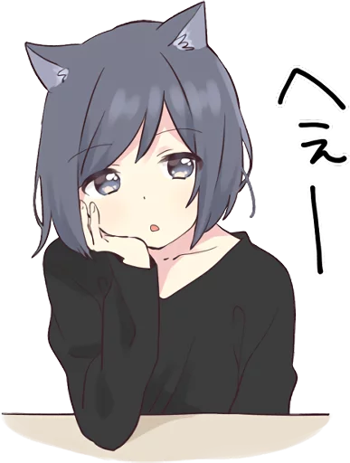 Cat Girls Sticker Telegram Sticker #5 - Cat Girls Sticker #5