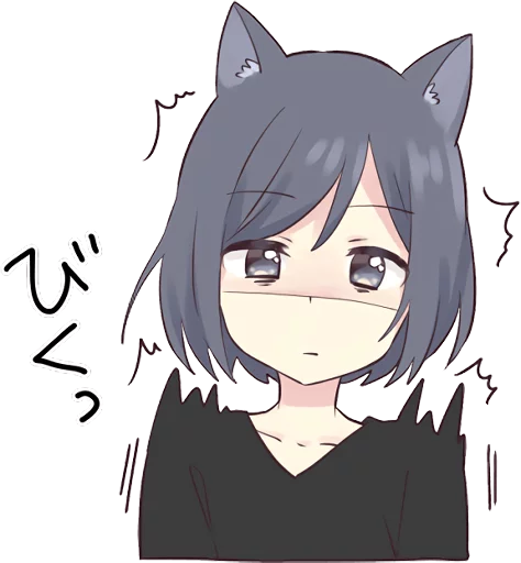 Cat Girls Sticker Telegram Sticker #21 - Cat Girls Sticker #21