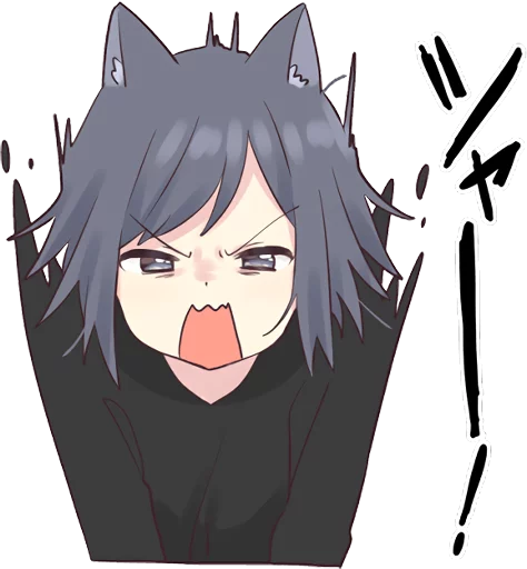 Cat Girls Sticker Telegram Sticker #22 - Cat Girls Sticker #22