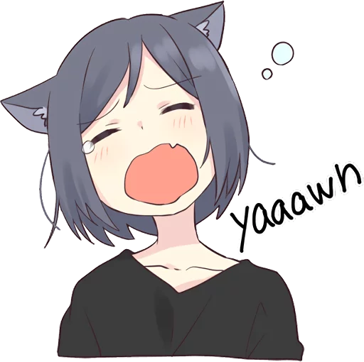 Cat Girls Sticker Eng Telegram Sticker #10 - Cat Girls Sticker Eng #10