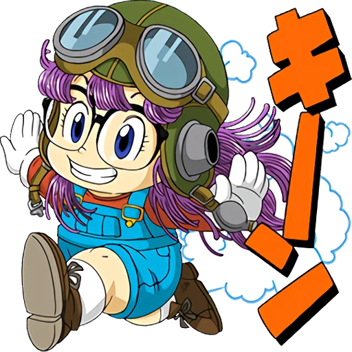 Dr. Slump Arale Norimaki Retro Comedy Telegram Sticker #4 - Dr. Slump Arale Norimaki Retro Comedy #4