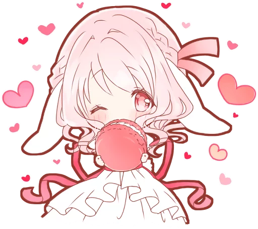 Macaron Of A Lop Eared Rabbit Telegram Sticker #13 - Macaron Of A Lop Eared Rabbit #13