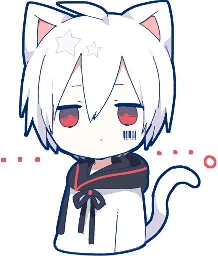 Mafumafu White Cat Utaite Mascot Telegram Sticker #1 - Mafumafu White Cat Utaite Mascot #1