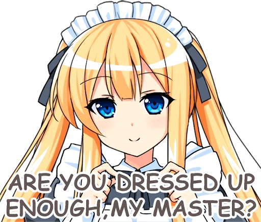 Maid Girlfriend Sweet Domestic Banter Telegram Sticker #2 - Maid Girlfriend Sweet Domestic Banter #2