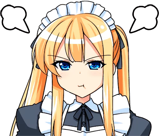 Maid Girlfriend Sweet Domestic Banter Telegram Sticker #15 - Maid Girlfriend Sweet Domestic Banter #15