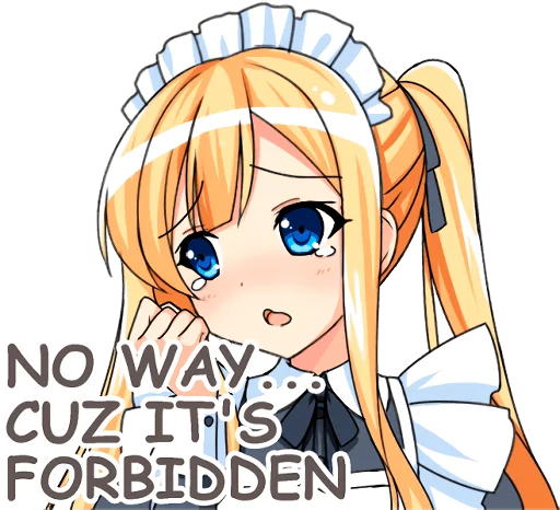 Maid Girlfriend Sweet Domestic Banter Telegram Sticker #21 - Maid Girlfriend Sweet Domestic Banter #21