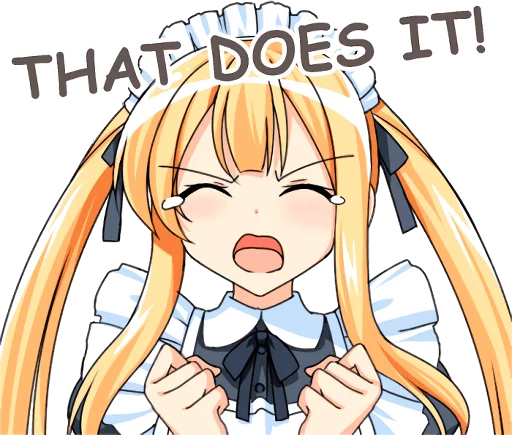 Maid Girlfriend Sweet Domestic Banter Telegram Sticker #22 - Maid Girlfriend Sweet Domestic Banter #22