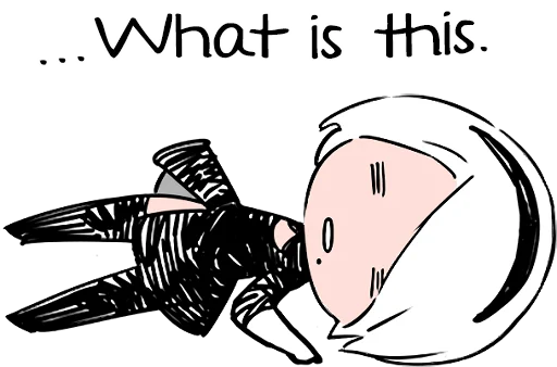 NieR:Automata 2B English Subtitles Edition Telegram Sticker #9 - NieR:Automata 2B English Subtitles Edition #9