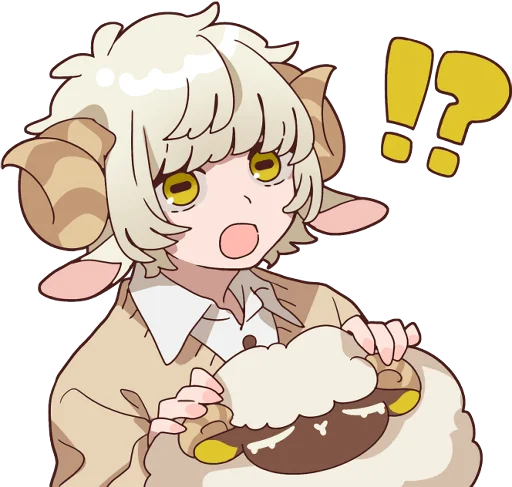 Sheep And Black Goat Telegram Sticker #5 - Sheep And Black Goat #5