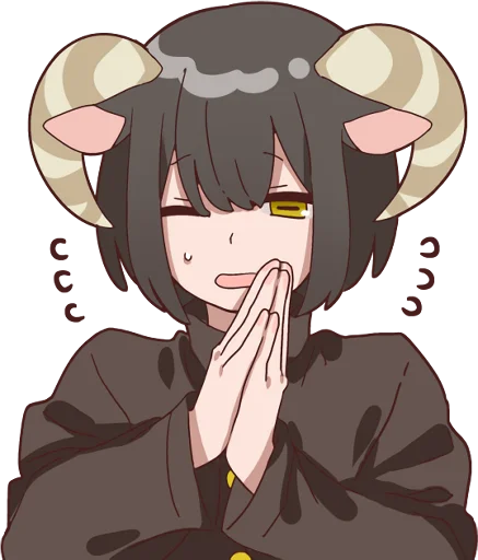 Sheep And Black Goat Telegram Sticker #10 - Sheep And Black Goat #10