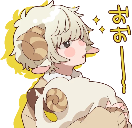 Sheep And Black Goat Telegram Sticker #13 - Sheep And Black Goat #13