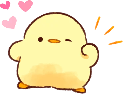 Soft And Cute Chick Love Telegram Sticker #4 - Soft And Cute Chick Love #4