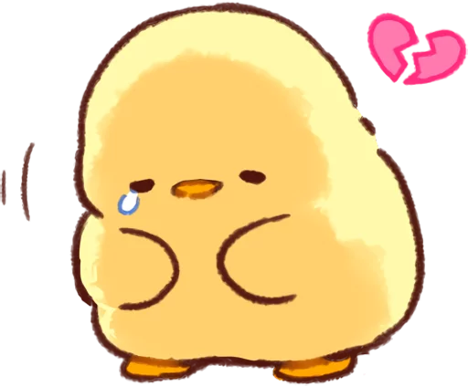 Soft And Cute Chick Love Telegram Sticker #22 - Soft And Cute Chick Love #22