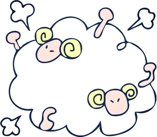 Pink Little Sheep Telegram Sticker #22 - Pink Little Sheep #22