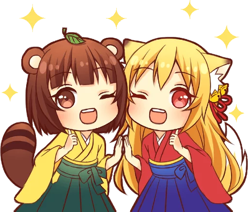 Tanuki & Fox Girl