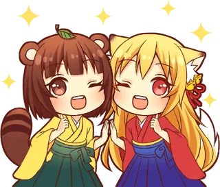 Tanuki & Fox Girl