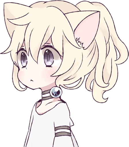 White Cat Girl Nekomimi Daily Reactions Telegram Sticker #17 - White Cat Girl Nekomimi Daily Reactions #17