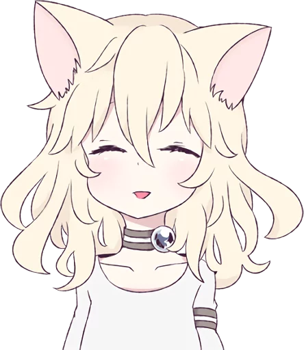 White Cat Girl Nekomimi Daily Reactions Telegram Sticker #25 - White Cat Girl Nekomimi Daily Reactions #25