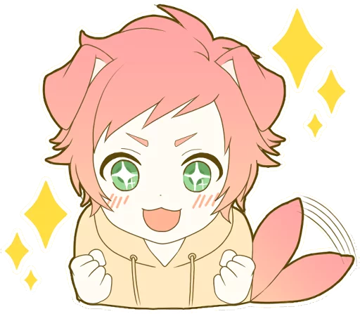 Pink Hair Dog Boy