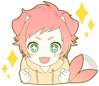 Pink Hair Dog Boy