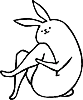 Rabbit with Beautiful Legs