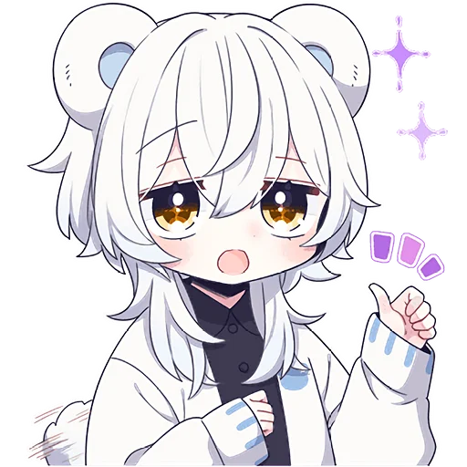 Lovely Polar Bear Boy Telegram Sticker #8 - Lovely Polar Bear Boy #8